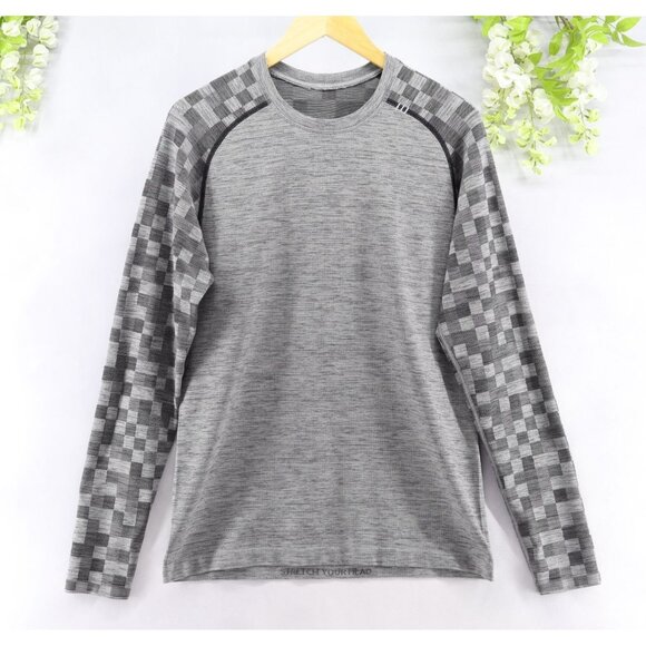 Lululemon Men's Metal Vent Tech Long Sleeve Slate / Black Sz M - Picture 1 of 9